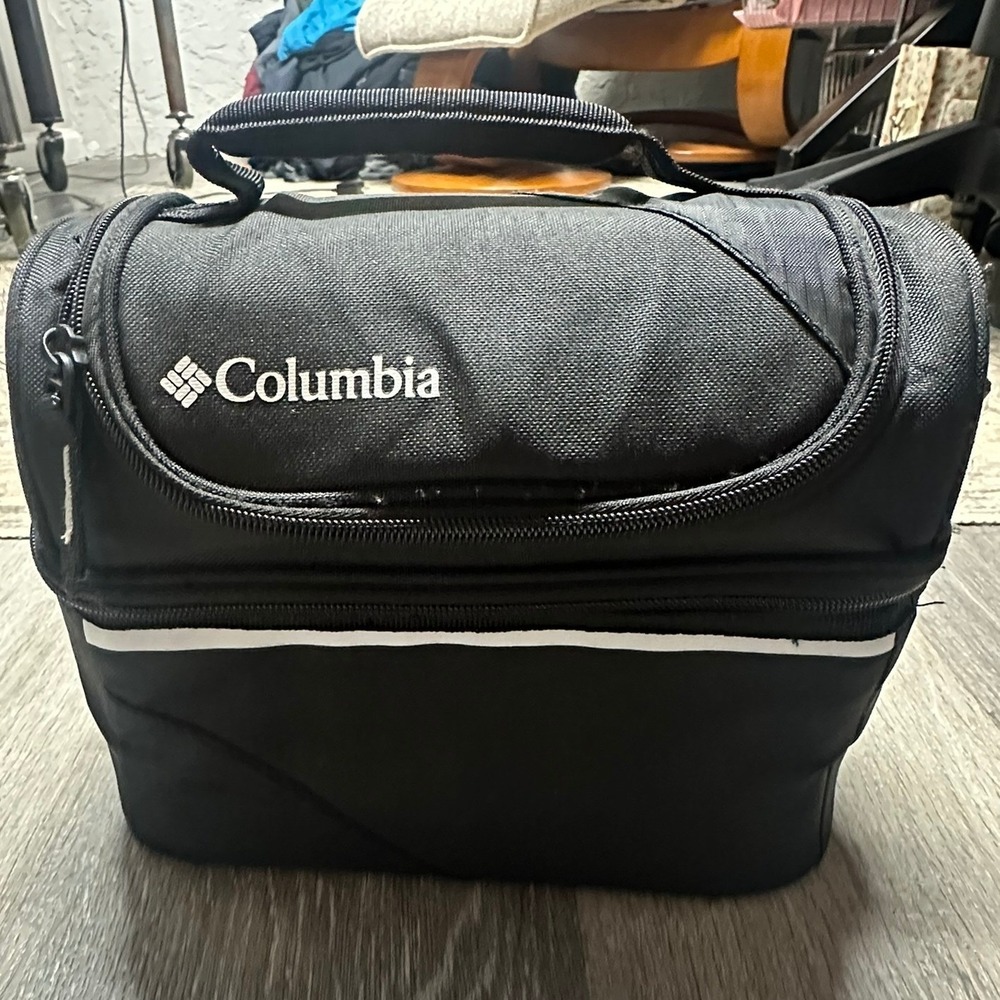 Columbia | Insulated Lunch Bag Black Thermal Cooler Box with Shoulder Strap
